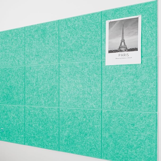 AKTOP Cork Board Bulletin Board 47"x35", 12 Pack Removable Felt Cork Board Tiles by Buynow