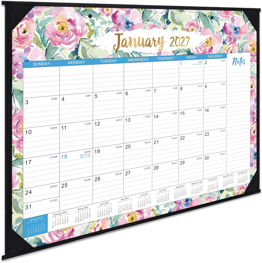 2027 Desk Calendar - Jan 2027 - Dec 2027, 12 Months Large Monthly Desk Calendar 2027, 22" x 17", Desk Pad, Large Ruled Blocks, To-do List & Notes, Best Desk/Wall Calendar for Planning and Organizing