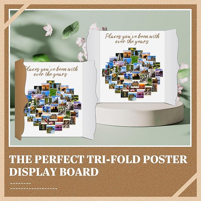 15 Pcs Trifold Presentation Board 12 x 20 Inch Trifold Poster Board Portable - Image 4