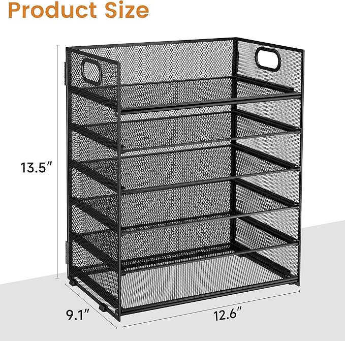 Subekyu 6 Tier Paper File Tray Organizer - Image 6