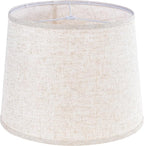 GO&SO Large Oatmeal Linen Drum Lamp Shade by GOSO