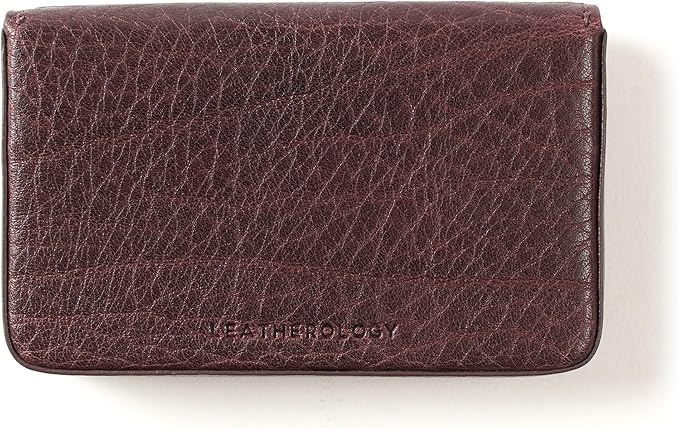 Leatherology Premium Espresso Business Card Case, Magnetic Closure ID Holder - Image 3