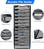 Solinxe Wall File Holder, 12 Pockets Hanging File Folder, Paper Organizer - Image 5