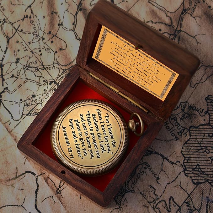 For I Know The Plans I Have For You, Jeremiah 29:11, Solid Brass Directional - Image 3
