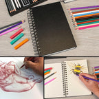 U.S. Art Supply 5.5" x 8.5" Premium Hardbound Sketch Book, 2 Pack, 80 Sheets - Image 7