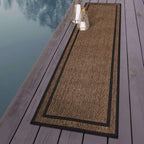 rugshop border jute-style indoor outdoor runner rug dark, main product view