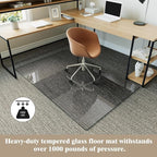 Koonmi Tempered Glass Chair Mat - Image 3