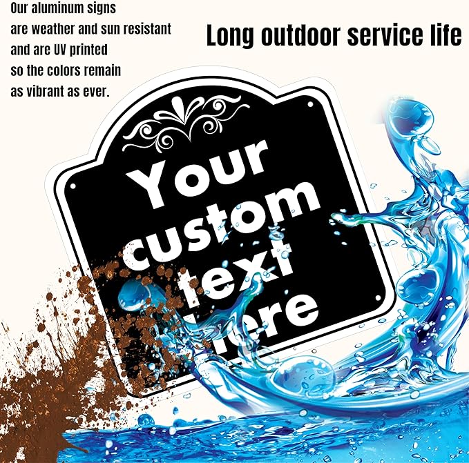 HK SIGNS Custom Indoor/Outdoor Aluminum Weatherproof Metal Sign, Modern - Image 3
