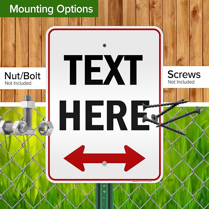 Custom Arrow, Custom Directional Sign, Two Way Arrow, 18x24 Inches, 3M EGP - Image 5