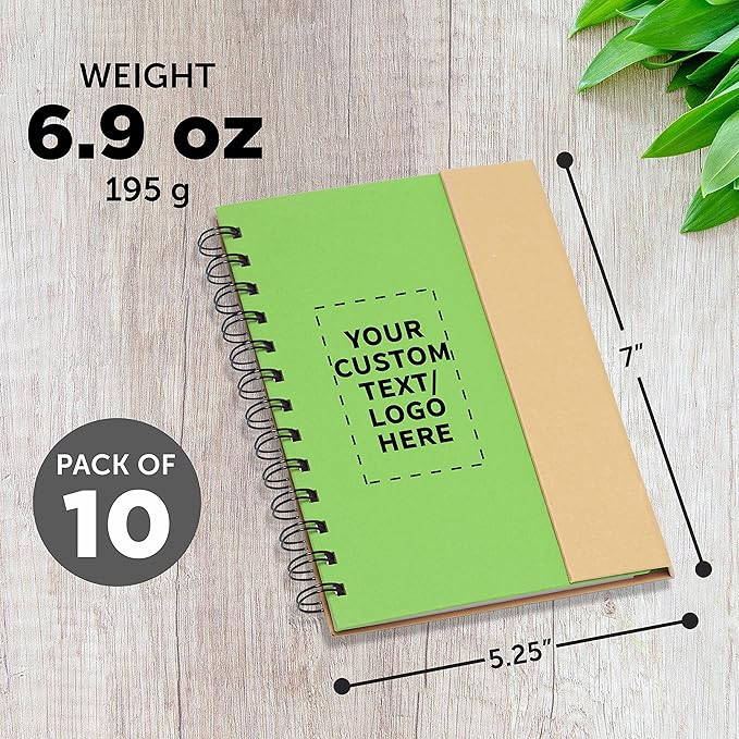 DISCOUNT PROMOS Custom Eco Friendly Spiral Notebooks - Image 5