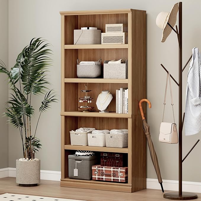 Bevfint 70 in Tall Bookcase, 33 inch Wide Floor Standing Indoor Furniture by Bevfint