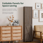 Cozy Castle Wood Room Divider, 8 Panels Folding Privacy Screen, 66.9'' Wall - Image 4