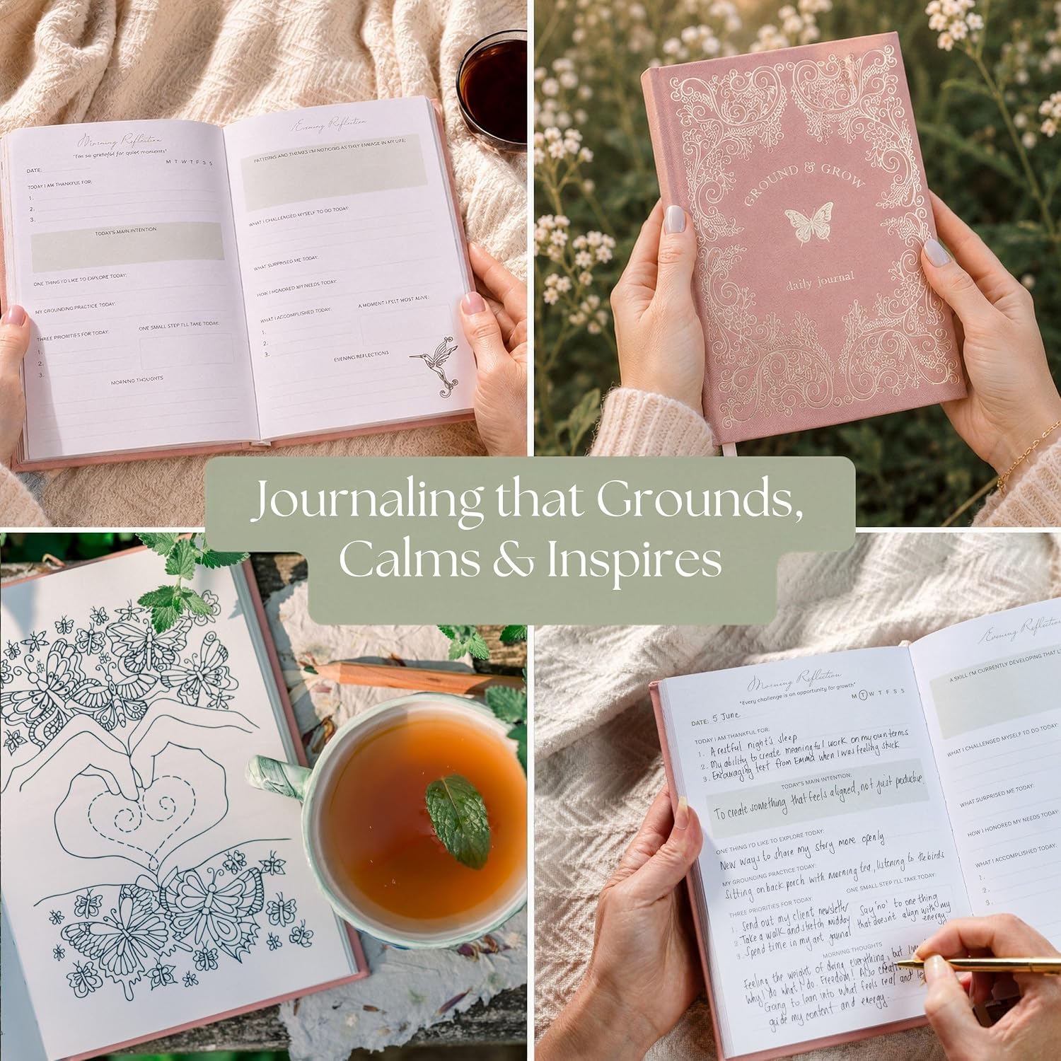 Guided Mindfulness Journal for Women | 12 Weeks of Morning & Evening Prompts, Gratitude Practice & Weekly Coloring Pages | Self-Care Gift for Stress Relief, Balance & Personal Growth