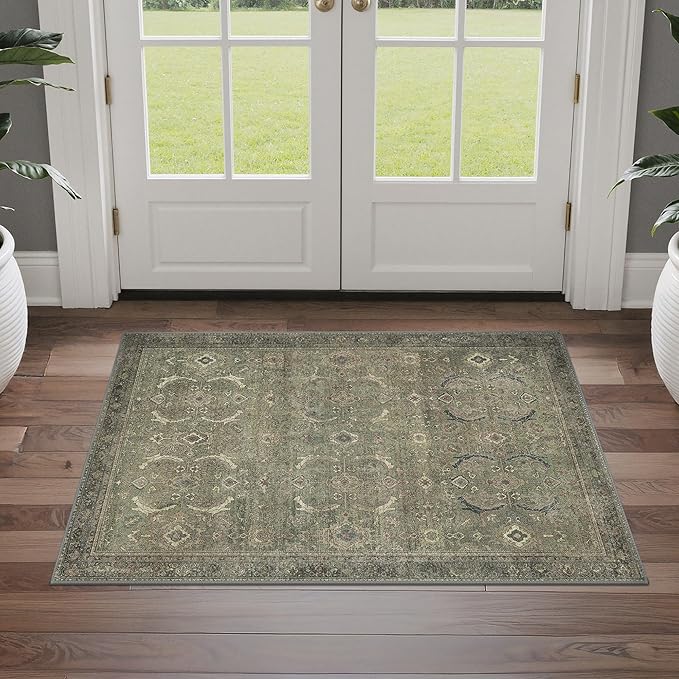 GENIMO 2x3 Area Rugs for Living Room, Machine Washable Non Slip Vintage Rugs - Image 3
