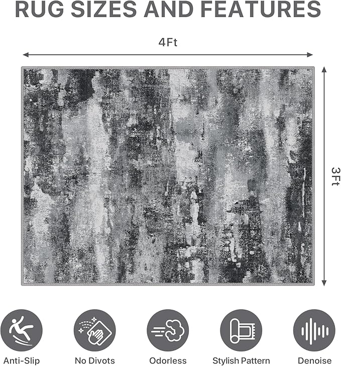Office Chair Mat for Hardwood Tile Floor, Abstract 36"X 48" Desk Mats for - Image 9