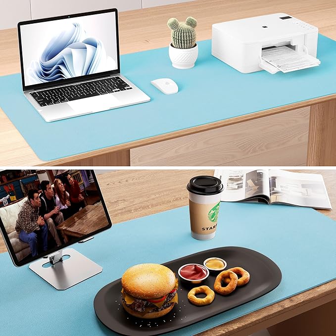 Aothia Double-Sided Desk Pad – 25.6"x13.7" Large Mouse Pad, Leather Desk Mat - Image 7