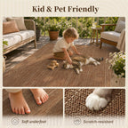 padoor-2x6 ft indoor outdoor runner rugs for entryway, front angle view
