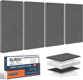 BUBOS 4 PCS Fabric Acoustic Panels, 23.6''x11.8''x2'' Sound Proof Panels by BUBOS