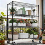 M MZG 4 Tiers Shelf 2640 lbs Steel Storage Shelving Utility Shelving Unit Steel - Image 2