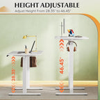 DEVAISE 48 x 24 Inch Standing Desk, Whole-Piece Electric Standing Desk - Image 5