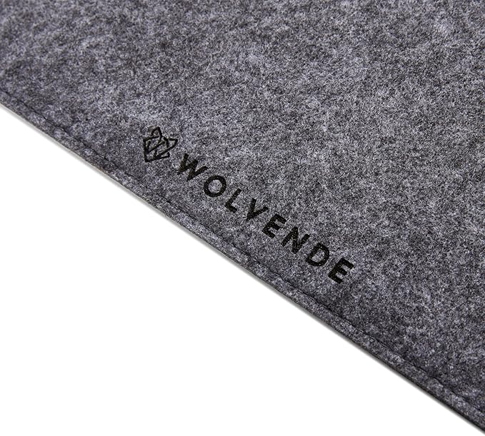 Wolvende Premium Felt Desk Mat | Medium 12" x 36" | Multifunctional Desk Pad - Image 4