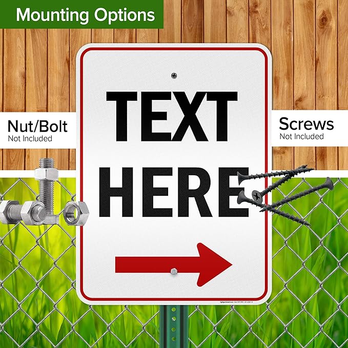 Custom Arrow, Custom Directional Sign, Right Arrow, 18x24 Inches, 3M EGP - Image 5