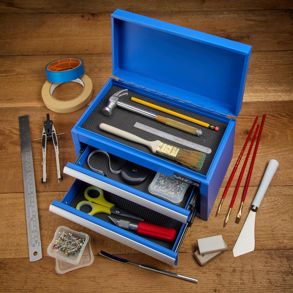 mini tool box - metal tool chest with, package contents