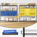45 "W Metal Shelving Unit 4 Tier Storage Shelves Adjustable Wire Shelving Metal - Image 5