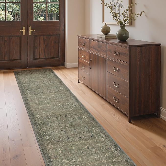 GENIMO 2x10 Runner Rugs for Hallway, Machine Washable Non Slip Vintage Rugs by GENIMO