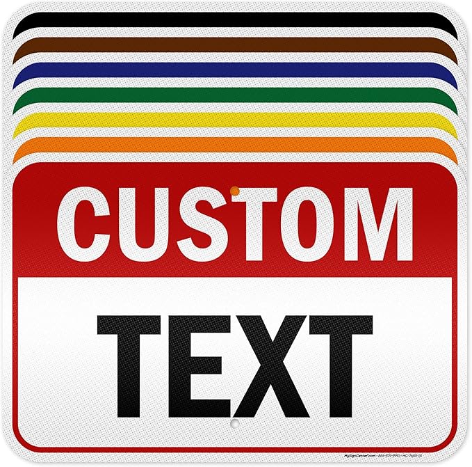 Custom Sign, Custom Sign for Business, Indoor/Outdoor use. 12x18 Inches by MySignCenter