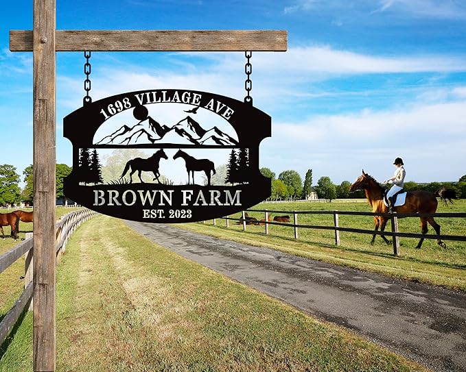 Custom Farmhouse Metal Sign | Personalized Last Name & Established Date Farm - Image 3