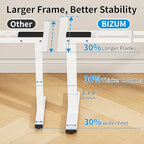 BIZUM Standing Desk Frame Dual Motor, Standing Desk Legs Up to 47.2", Computer - Image 7