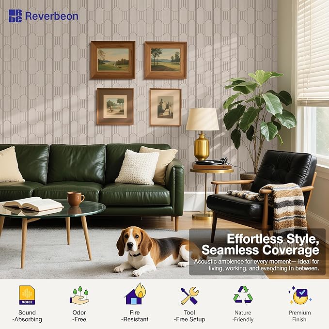 Reverbeon 6 PCS Acoustic Panels, 23.6x23.6 Inch Sound Absorbing Panels - Image 5