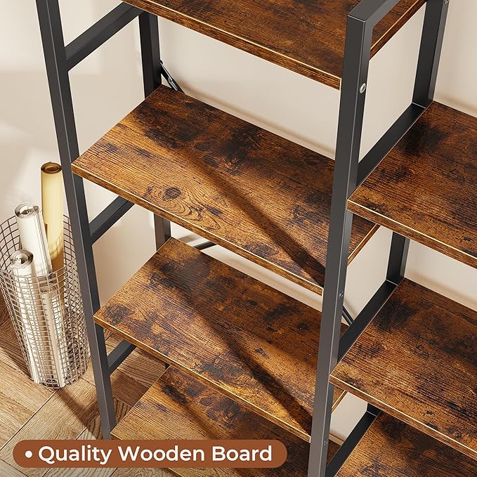 SUPERJARE Triple 4 Tier Bookshelf, Bookcase - Image 6