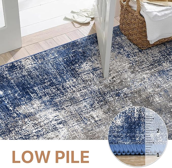 GENIMO Washable Area Rugs for Living Room, 9x12 Modern Non Slip Rugs, Low Pile - Image 8