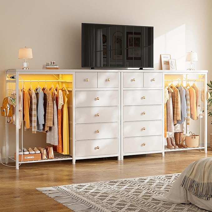 EnHomee 49.2" W White Dresser for Bedroom - Image 6