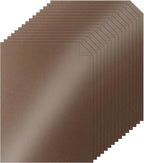 Silunkia 40 Sheets Coffee Shimmer Cardstock 8.5 x 11 Crafts Paper, 75lb Thick by Silunkia