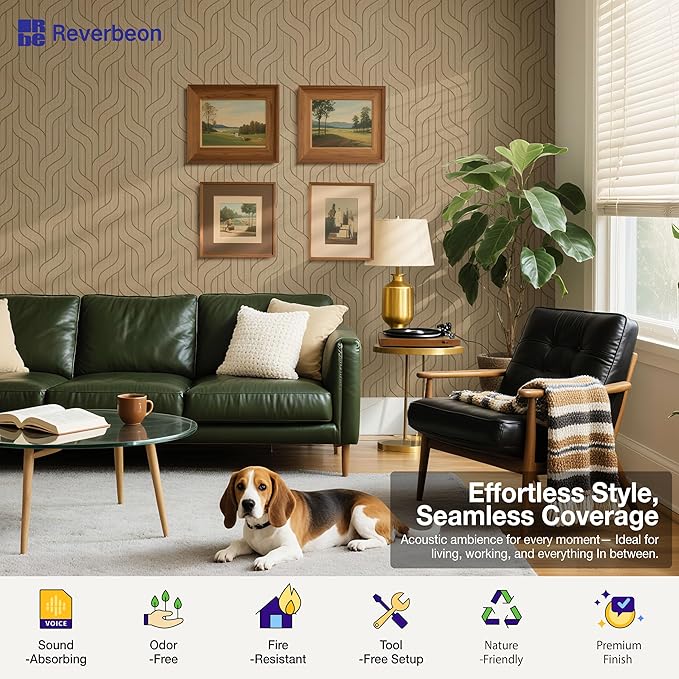 Reverbeon 6 PCS Acoustic Panels, 23.6x23.6 Inch Sound Absorbing Panels - Image 5