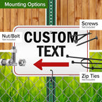 Custom Arrow Directional Sign, Left Arrow, 12x18 Inches, 3M EGP Reflective - Image 5