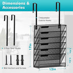 Delifox 7-Compartment Wall Mounted Hanging File Organizer Cubicle Wall File - Image 2