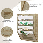EasyPAG 5 Pocket Mesh Wall File Organizer, Hanging Paper Folder Holder - Image 3