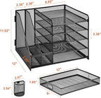 Marbrasse Desk Organizer with File Holder, 5-Tier Paper Letter Tray Organizer - Image 6