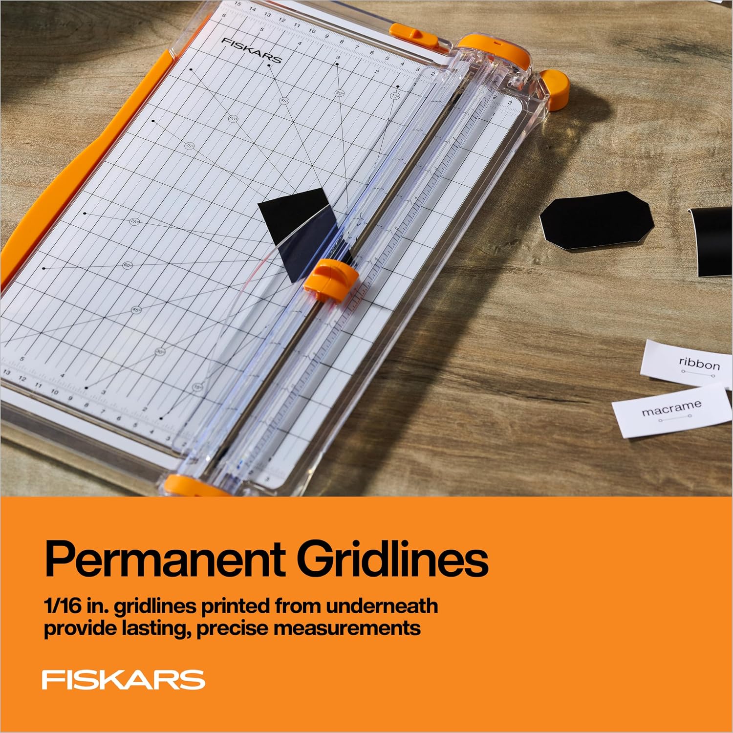 Fiskars SureCut Deluxe Paper Cutter, Precise Trimmer Tool, 12" Cut Length