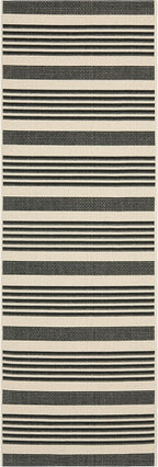 safavieh courtyard outdoor runner rug 2'3"x6'7", black & shown in use