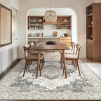 GENIMO 7'6''x9'6'' Area Rugs for Living Room, Machine Washable Non Slip Vintage - Image 2