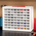 IRIS USA Bead Organizer Storage Bin Drawer Cabinet, 64-Drawer Plastic - Image 2