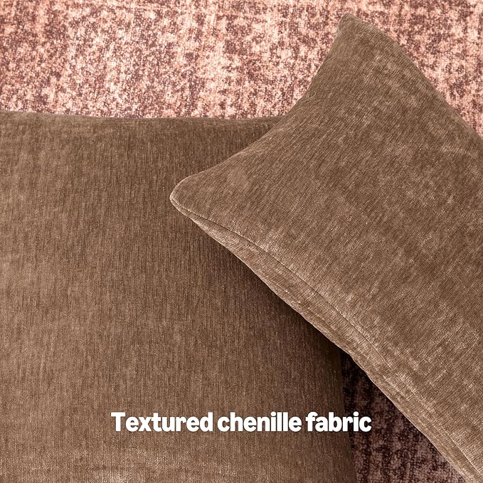 Amazon Basics Chenille Throw Pillow Covers, Home Decor Cushion Cover - Image 3