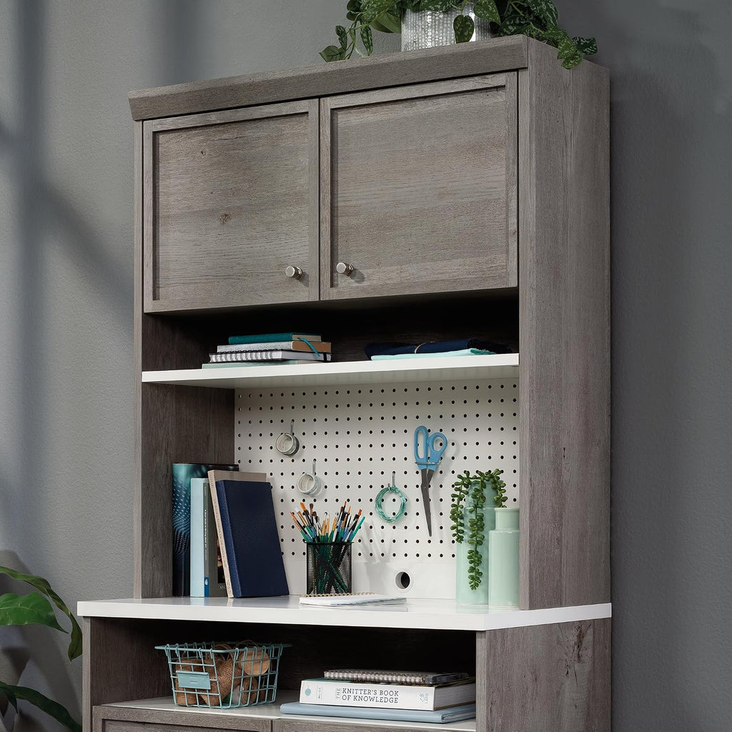 Sauder Craft Pro Series Hutch, Mystic Oak Finish