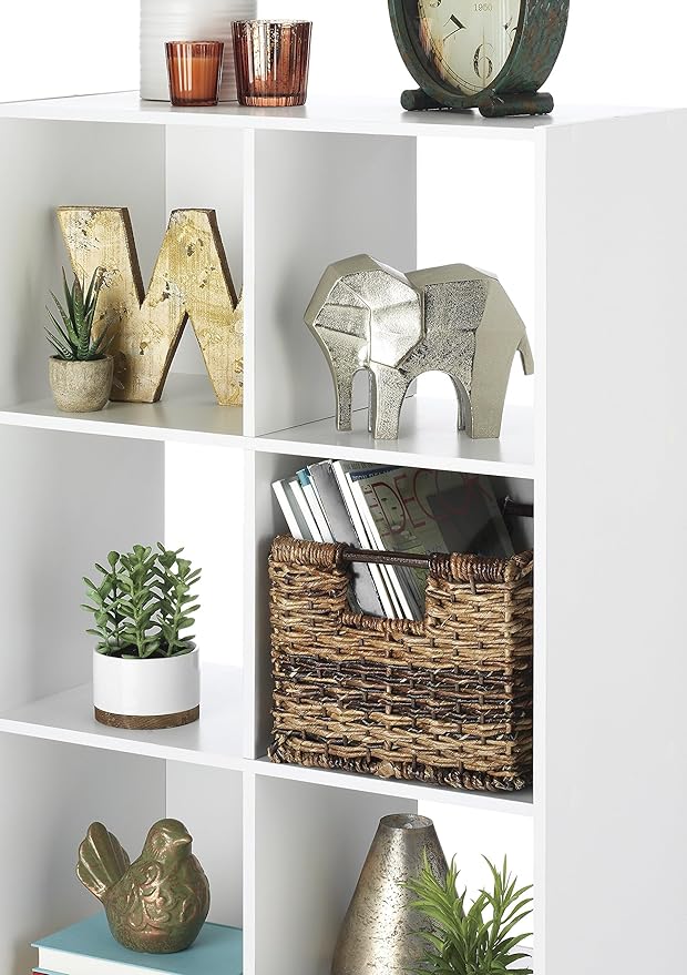 Whitmor 6 Cube Bookcase, 3 Tier Stackable MDF Bookself, Open Storage Display - Image 4