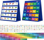 Desktop Pocket Chart, 120 Dry-Erase Double Sided Cards Includes 26 Letters by SpriteGru
